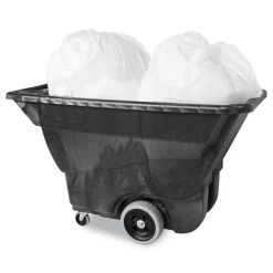 Rubbermaid Commercial 450 lbs. Capacity Rectangular Structural Foam Tilt Truck - Black