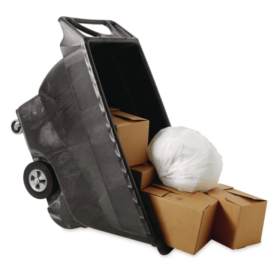 Rubbermaid Commercial 1250 lbs. Capacity Rectangular Structural Foam Tilt Truck - Black