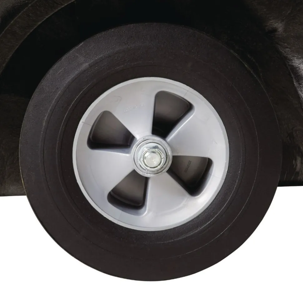 Rubbermaid Commercial 1250 lbs. Capacity Rectangular Structural Foam Tilt Truck - Black