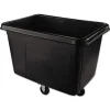 Rubbermaid Commercial 500 lbs. Capacity 105 Gallon Plastic Cube Truck - Black