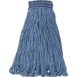 Rubbermaid Commercial 24 oz. Universal Headband Cotton/Synthetic Mop Head - Blue (12/Carton)