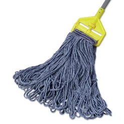 Rubbermaid Commercial 24 oz. Universal Headband Cotton/Synthetic Mop Head - Blue (12/Carton)
