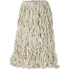 Rubbermaid Commercial 24 oz. 1 in. Band Premium Cut-End Cotton Wet Mop Head - White (12/Carton)