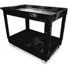Rubbermaid Commercial 2 Shelves Plastic 500 lbs. Capacity 24 in. x 40 in. x 31.25 in. Service/Utility Carts - Black