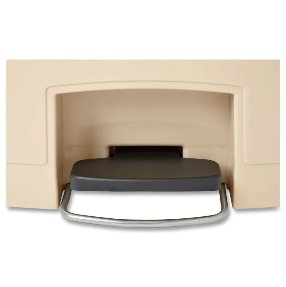 Rubbermaid Commercial 1883552 Streamline 24-Gallon Resin Front Step Style Step-On Container - Beige