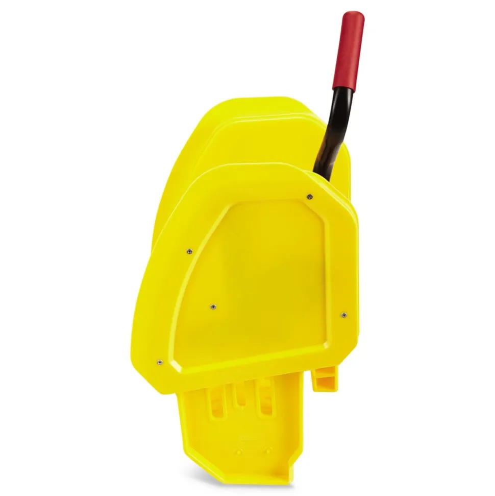Rubbermaid Commercial 2064959 WaveBrake 2.0 Down-Press Plastic Wringer - Yellow