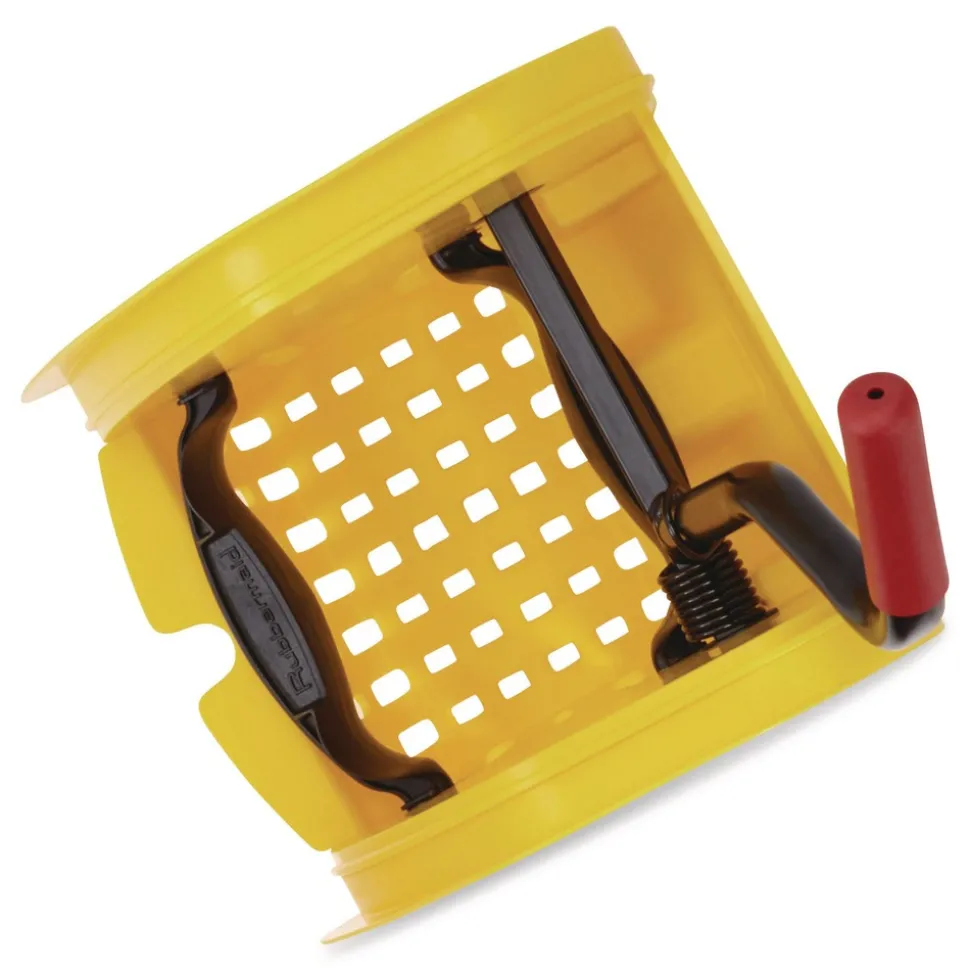 Rubbermaid Commercial 2064959 WaveBrake 2.0 Down-Press Plastic Wringer - Yellow