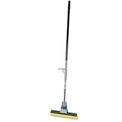 Rubbermaid Commercial Bronze Handle Steel Roller Sponge Mop with 12 in. Yellow Sponge