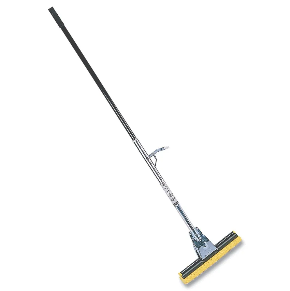 Rubbermaid Commercial Bronze Handle Steel Roller Sponge Mop with 12 in. Yellow Sponge