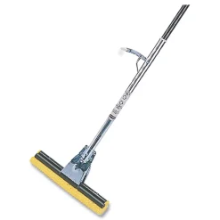 Rubbermaid Commercial Bronze Handle Steel Roller Sponge Mop with 12 in. Yellow Sponge