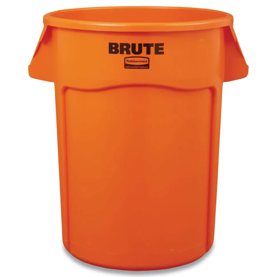 Rubbermaid Commercial Brute 32 gal Resin Container - Round Orange