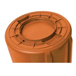 Rubbermaid Commercial Brute 32 gal Resin Container - Round Orange