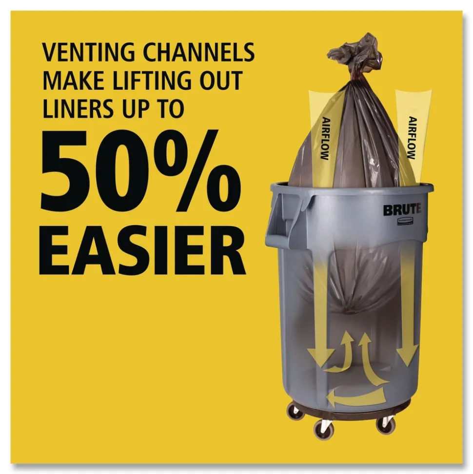 Rubbermaid Commercial Brute 32 gal Resin Container - Round Orange