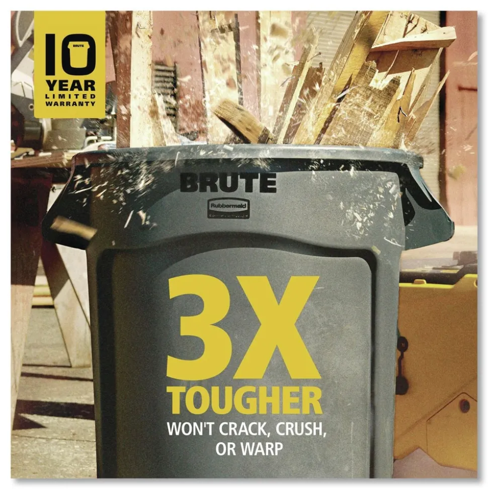 Rubbermaid Commercial Brute 32 Gallon Polyethylene Recycling Container - Blue