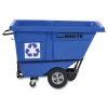Rubbermaid Commercial BRUTE 1,250 lb Capacity 1 cu. Yd. Plastic/Steel Frame Rotomolded Recycling Tilt Truck - Blue