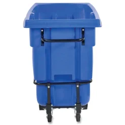 Rubbermaid Commercial BRUTE 1,250 lb Capacity 1 cu. Yd. Plastic/Steel Frame Rotomolded Recycling Tilt Truck - Blue