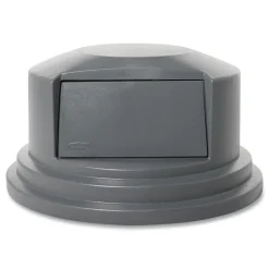 Rubbermaid Commercial BRUTE 27.55 in. Dome Top Lid for 55-Gallon Round Containers - Gray