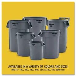 Rubbermaid Commercial Brute Container 44 gal Plastic White
