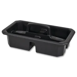 Rubbermaid Commercial Cleaning Caddy Compatible with Full-Size and Compact Housekeeping Carts - Black (6/Carton)
