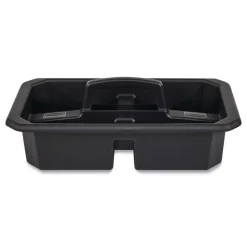 Rubbermaid Commercial Cleaning Caddy Compatible with Full-Size and Compact Housekeeping Carts - Black (6/Carton)