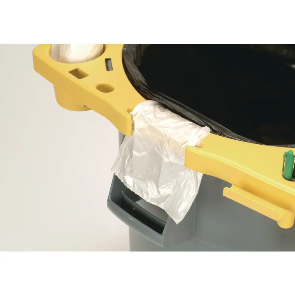 Rubbermaid Commercial 4-Compartment Standard Rim Caddy for Brute 32-1/2 in. Diameter Cans - Yellow