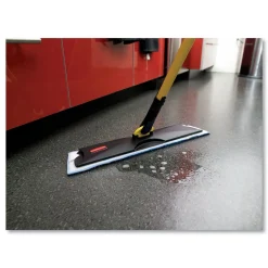 Rubbermaid Commercial Economy 18 in. Microfiber Wet Mopping Pads - Blue (12/Carton)