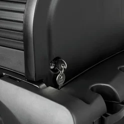 Rubbermaid Commercial Executive High Security 23.1 in. x 39.6 in. x 27.5 in. Janitorial Cleaning Cart - Black