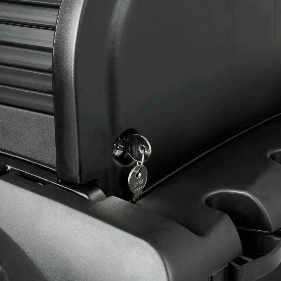 Rubbermaid Commercial Executive High Security 23.1 in. x 39.6 in. x 27.5 in. Janitorial Cleaning Cart - Black