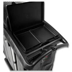 Rubbermaid Commercial Executive High Security 23.1 in. x 39.6 in. x 27.5 in. Janitorial Cleaning Cart - Black