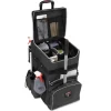 Rubbermaid Commercial Executive 14.25 in. x 16.5 in. x 25 in. 16-Compartment Quick Cart - Dark Gray