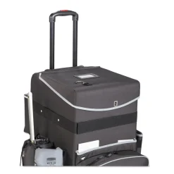 Rubbermaid Commercial Executive 14.25 in. x 16.5 in. x 25 in. 16-Compartment Quick Cart - Dark Gray