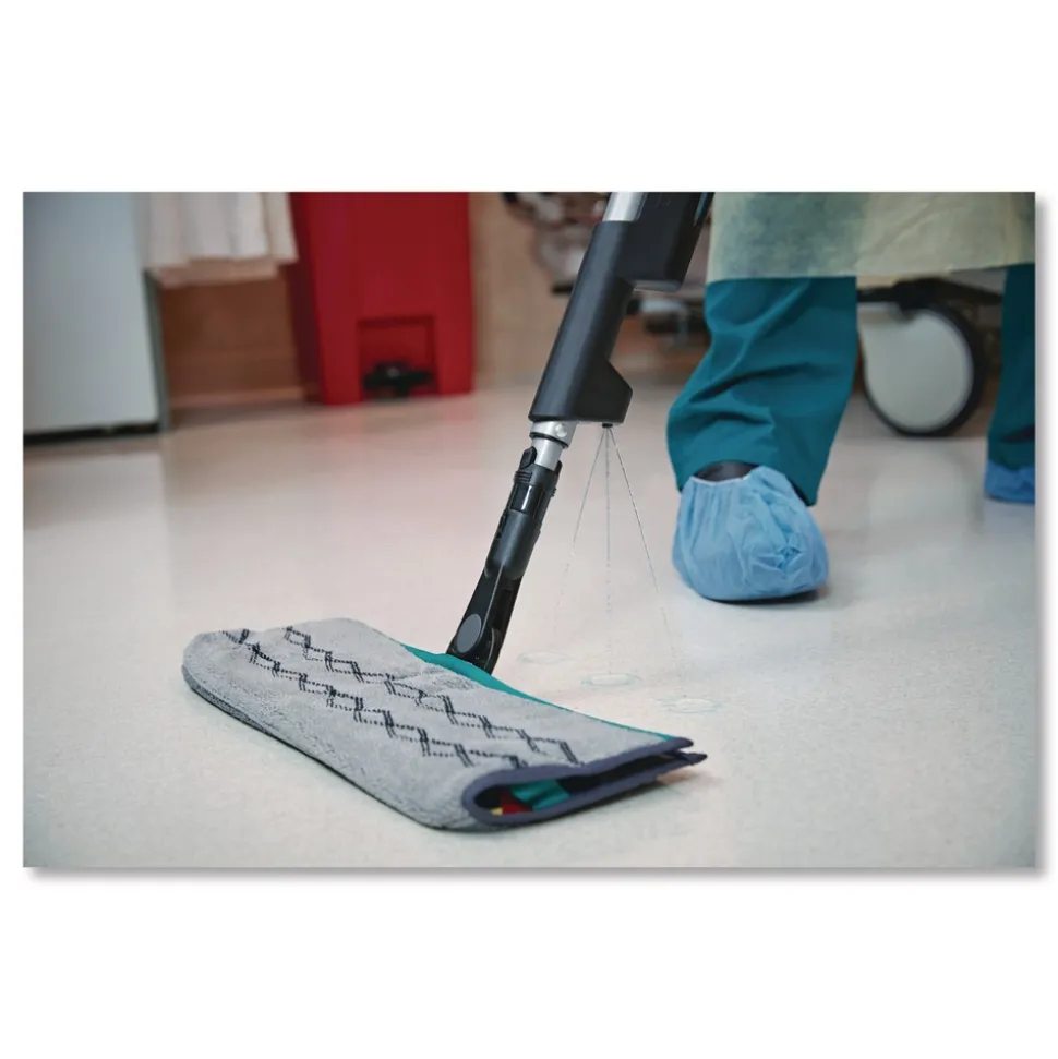 Rubbermaid Commercial Executive 17 in. x 3.5 in. Microfiber Single-Sided Flat Mop Frame - Black/Silver