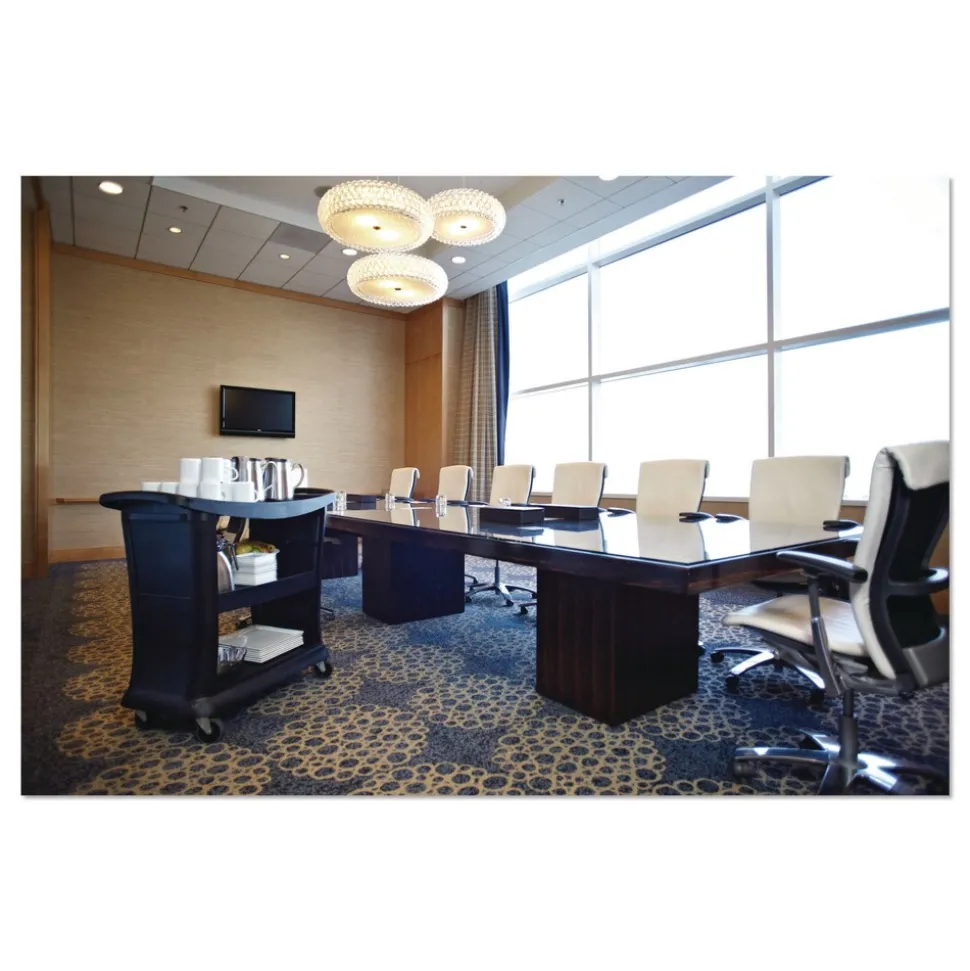 Rubbermaid Commercial Executive 3-Shelf Service Cart - Black