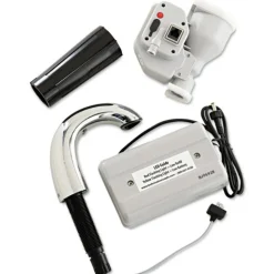 Rubbermaid Commercial FG401310 TC OneShot 1600 mL 6.8 in. x 9.8 in. x 13.8 in. Dispenser - Polished Chrome/Black