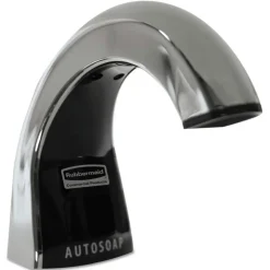 Rubbermaid Commercial FG401310 TC OneShot 1600 mL 6.8 in. x 9.8 in. x 13.8 in. Dispenser - Polished Chrome/Black