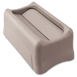 Rubbermaid Commercial FG267360GRAY Slim Jim 11.38 in. x 20.5 in. x 5 in. Swing Lid - Gray