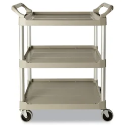 Rubbermaid Commercial FG342488OWHT 200 lbs. Capacity 3 Shelf Service Cart - Off White