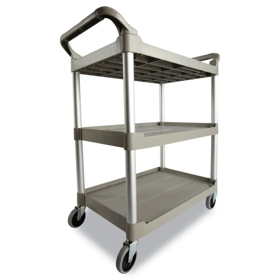 Rubbermaid Commercial FG342488OWHT 200 lbs. Capacity 3 Shelf Service Cart - Off White