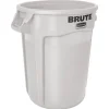 Rubbermaid Commercial FG261000WHT 10 gal. Vented Round Plastic Brute Container - White