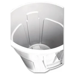 Rubbermaid Commercial FG261000WHT 10 gal. Vented Round Plastic Brute Container - White