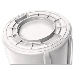 Rubbermaid Commercial FG261000WHT 10 gal. Vented Round Plastic Brute Container - White