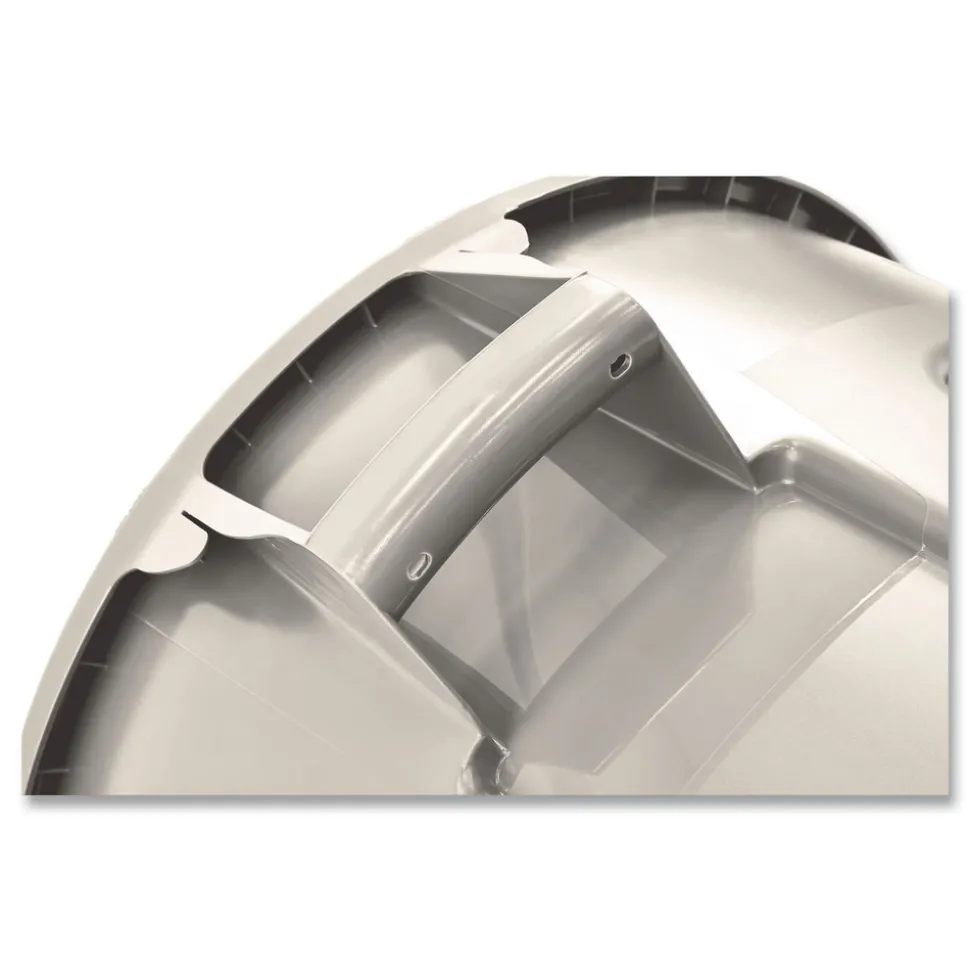 Rubbermaid Commercial FG261000WHT 10 gal. Vented Round Plastic Brute Container - White