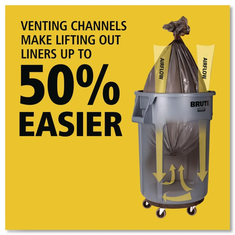 Rubbermaid Commercial FG261000WHT 10 gal. Vented Round Plastic Brute Container - White