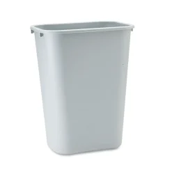 Rubbermaid Commercial 10.25-Gallon Rectangular Deskside Wastebasket - Gray