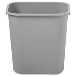 Rubbermaid Commercial 7-Gallon Rectangular Deskside Wastebasket - Gray