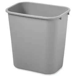 Rubbermaid Commercial 7-Gallon Rectangular Deskside Wastebasket - Gray