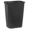 Rubbermaid Commercial 10.25-Gallon Rectangular Deskside Wastebasket - Black