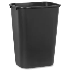 Rubbermaid Commercial 10.25-Gallon Rectangular Deskside Wastebasket - Black