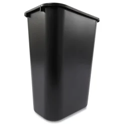 Rubbermaid Commercial 10.25-Gallon Rectangular Deskside Wastebasket - Black