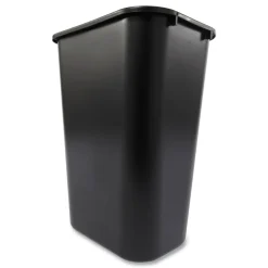 Rubbermaid Commercial 10.25-Gallon Rectangular Deskside Wastebasket - Black